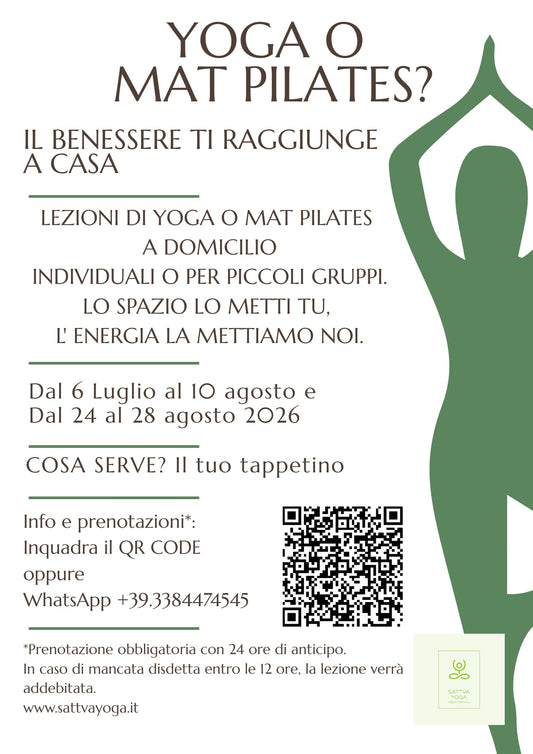 Yoga o Mat Pilates a domicilio